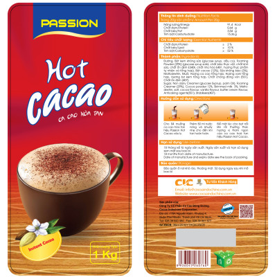 Passion hot ca cao túi 1kg