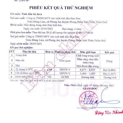 Tinh dầu Sả Java nguyên chất Hoa Nén 3ml - 100ml - Đuổi muỗi, khử mùi, kháng khuẩn