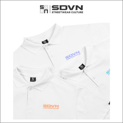Áo Thun POLO Unisex Form Rộng - Brand Chính Hãng SDVN - CLOUD