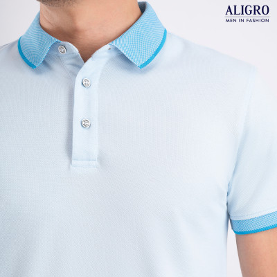 Áo Polo nam ngắn tay xanh biển ALGPLO90