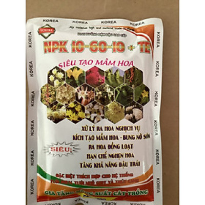 1 GÓI 250 G PHÂN BÓN TẠO MẦM HOA , NPK 10-60-10 TE