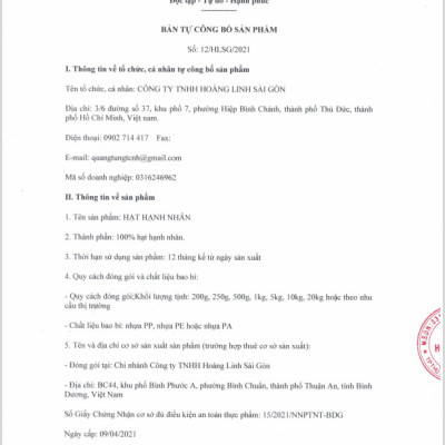 Hạnh Nhân Sấy (Mỹ) - Thương Hiệu Holinut/500gram