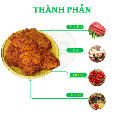 KHÔ BÒ MIẾNG SIÊU CAY TÂN LỘC PHÁT 1KG - COMBO 2 HŨ 500G
