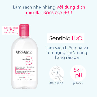 Nước Tẩy Trang Dành Cho Da Nhạy Cảm Bioderma Sensibio H20 500ml