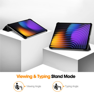 Bao Da Từ Tính Chống Sốc Cho Xiaomi Pad 7S Pro / Pad 7 Ultra – Auto Sleep/Wake, Gập 3 Có Giá Đỡ, Da PU Cao Cấp - Hàng Chính Hãng