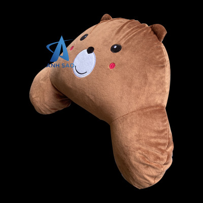 Gối tựa đầu dựa lưng ô tô A hình Teddy giảm đau lưng mỏi cổ