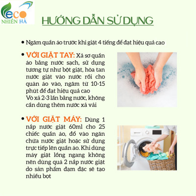 Nước giặt xả ECOCARE 2L, 4L tinh dầu bưởi, hoa nhài, nước giặt hữu cơ an toàn cho bé sơ sinh