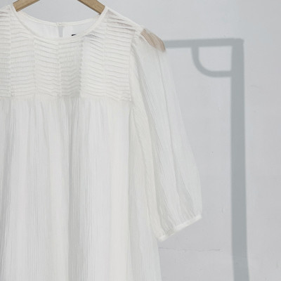 De Leah - Đầm Suông Đuôi Cá Xếp Li Ngực - Thời Trang Thiết Kế