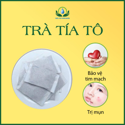 Trà tía tô  hạ acid uric, giảm đau nhức xương khớp an toàn thiên nhiên hộp 40 túi lọc