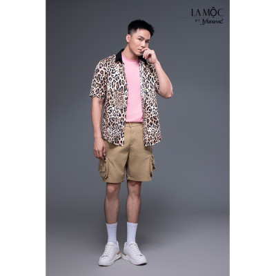 Quần nam kaki da bò ngắn túi hộp dây kéo 