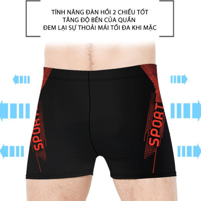 Quần Bơi Nam Dáng Đùi Cao Cấp SZone SQB105 Vải Mềm Mại Co Giãn Cực Tốt Phong Cách Chuyên Nghiệp