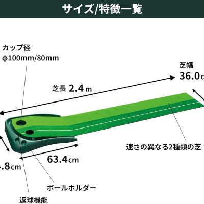 THẢM TẬP GOLF TẬP PUTT 2WAY VỚI ĐƯỜNG KẺ TABATA GV0126