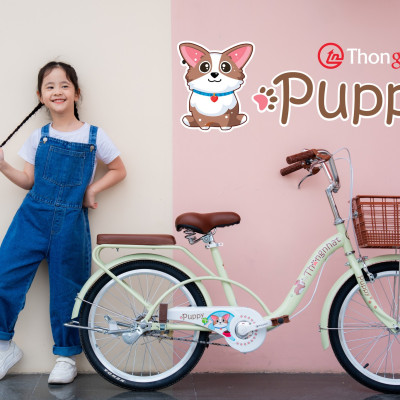 Xe đạp trẻ em Thống Nhất Puppy 20inch Phù hợp với trẻ cao từ 1m20 đến 1m40