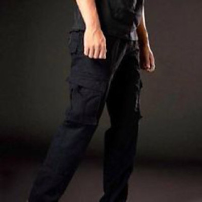 Quần Kaki Túi Hộp Retro đen (nam nữ ) chất liệu kaki bền bỉ mềm mịn