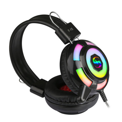 Tai nghe có dây KUBITE Tai nghe chơi game với ánh sáng RGB Điều khiển dây giao diện siêu rực rỡ với micrô 