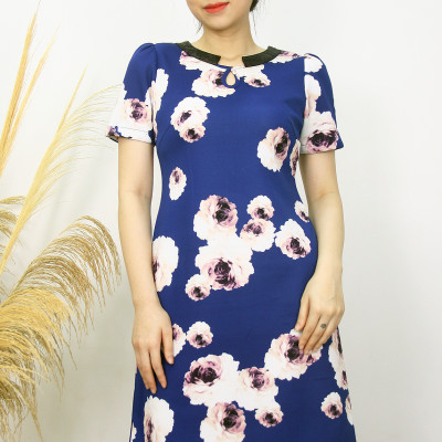 Đầm trung niên bigsize (50kg-90kg) - Đầm suông in hoa 3D cực đẹp
