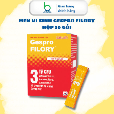 Men Vi Sinh Gespro Filory Bổ Sung Lợi Khuẩn, Hỗ Trợ Tiêu Hóa, Tăng Cường Sức Đề Kháng - 30 gói