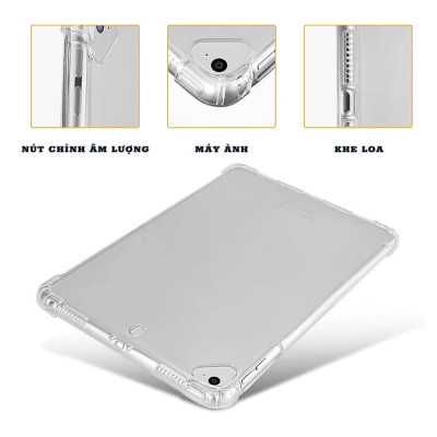 Ốp lưng dành cho iPad 10.2 inch Gen 7,8,9 dẻo trong chống sốc cao cấp - Hàng chính hãng