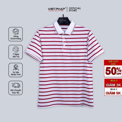 (SALE UP 70%) Áo Thun Dệt Cao Cấp VIỆT PHÁP/ Form Luxury- Chất liệu Cotton co giãn, thoáng mát 17181#
