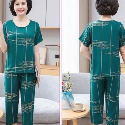 Đồ bộ trung niên, chất liệu mát, thấm hút mồ hôi, đồ bộ nữ kiểu set đi chơi, bộ đồ trung niên cho bà cho mẹ, Nesa TN01