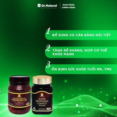 Bộ Sản Phẩm Tăng Đề Kháng, Cải Thiện Nội Tiết: Viên Uống Keo Ong 60 Viên, Viên Nội Tiết Úc 180 Viên