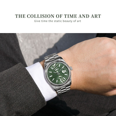 Đồng Hồ Nam Cadisen C8198M Chính Hãng Full Box Chống Nước Kính Chống Xước Dây Thép BH 2 Năm Máy Cơ