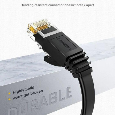 Ugreen UG50181NW102TK 20M Cat6 UTP cáp mạng Gigabit dây dẹp màu đen 26AWG CCA - HÀNG CHÍNH HÃNG