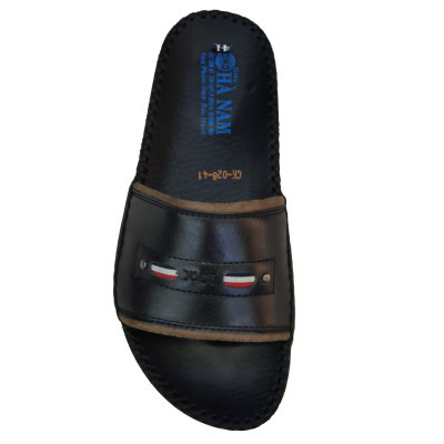 Dép Nam Quai Ngang HÀ NAM Da Bò Thật Cao Cấp DNA2087