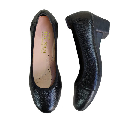 Giày Búp Bê Nữ Cao Gót HA NAM Da Bò Thật Thời Trang Cao Cấp 5cm GBBN2076