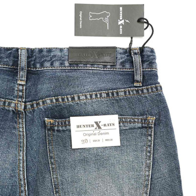 Quần Short Jeans Nam Cao Cấp HUNTER X-RAYS Form Slimfit Cotton Xanh Đá Thời Thượng S46