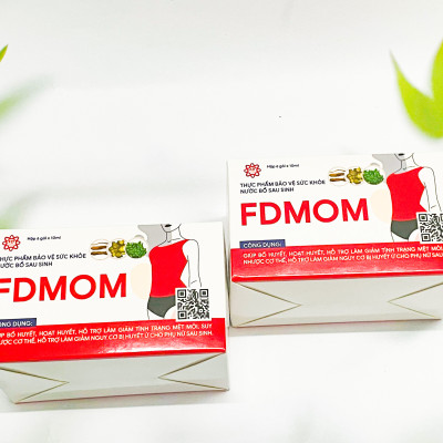 NƯỚC BỔ SAU SINH FDMOM HỘP 06 - 10 GÓI GIÚP BỒI BỔ CƠ THỂ, HOẠT HUYẾT CHO PHỤ NỮ SAU SINH