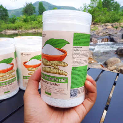 Bột Bình Tinh Nguyên Chất - Tinh Bột Củ Dong - Đặc Sản Bình Định Xứ Nẫu - Thanh Nhiệt, Mát Gan, Tốt Cho Tiêu Hoá