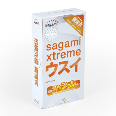 Bao Cao Su Siêu Mỏng Sagami Xtreme Super Thin (H10) - Chất Liệu Mềm Mại - Không Mùi Cao Su - 100% Hàng Chính Hãng