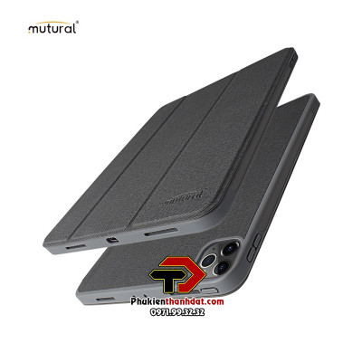 Bao da chống sốc cho iPad Pro 11 2022 M2 chính hãng Mutural có ngăn để bút - Hàng chính hãng
