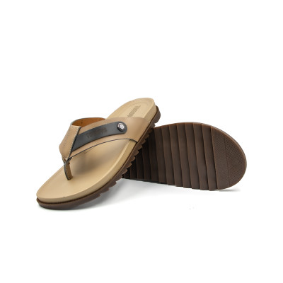 Dép Xỏ Ngón Tomoyo Da Bò Thật Đế Rãnh Chống Trượt TMD316