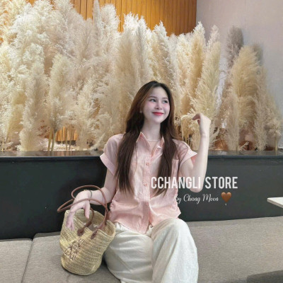 SET ÁO SƠ MI CARO ĐŨI XỐP QUẦN ĐŨI VÂN MÂY 2 LỚP( CÓ TÚI) 2 MÀU Y HÌNH