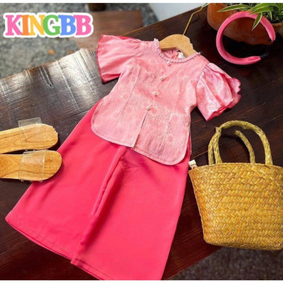 Bộ bà ba cho bé gái hoa đi chơi biểu diễn đẹp từ 12-40kg chất lụa mềm mát (kèm cài)