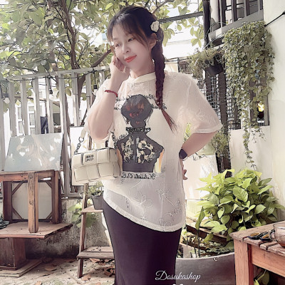 Set áo ren mỏng cô gái mix cv đuôi cá