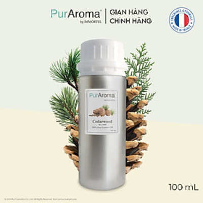 (Đậm Đặc | Chai Lớn) Tinh dầu GỖ TUYẾT TÙNG nguyên chất PurAroma by IMMORTEL - Chính hãng Pháp