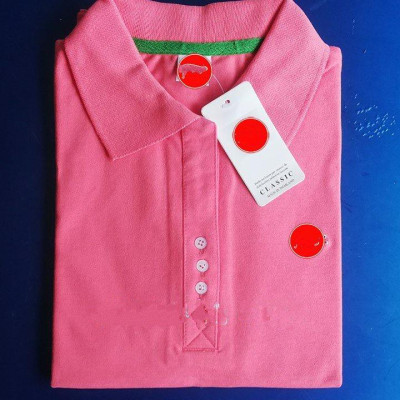 Áo Thun Cá Sấu Nữ Có Cổ - Hồng Dâu (45-75kg)