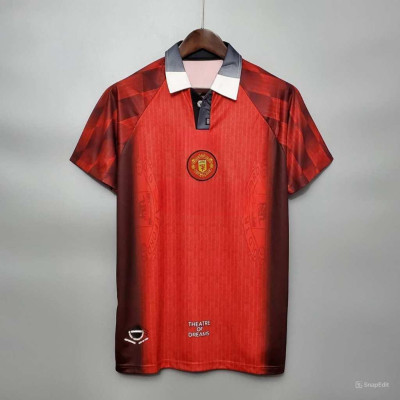 Áo Bóng Đá Retro Manchester United 1996 - Sân Nhà bản cao cấp vải Cotton Polyester