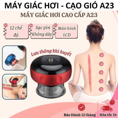 ÁO Thun Nam - Bộ Giác Hơi Điện Cầm Tay 6 Chế Độ - Massage Giảm Đau và Tăng Cường Lưu Thông Khí Huyết