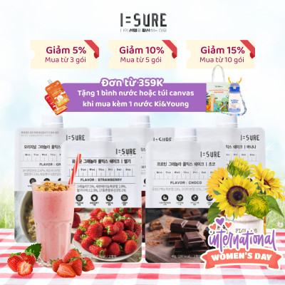 Ngũ cốc lắc giảm cân I=SURE/ISURE bổ sung lợi khuẩn, protein, collagen và chất xơ