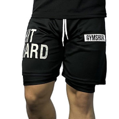 Quần hai lớp nam tập gym DO GYM SHOP chất thun lỗ kim thoáng khí khi chơi thể thao