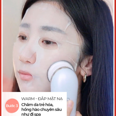 Máy điện di tinh chất siêu âm 3in1, bổ xung ION, nâng cơ EMS, Ánh sáng Photon trẻ hoá da Nanotime BEAUTY F65I BẢO HÀNH CHÍNH HÃNG 2 NĂM