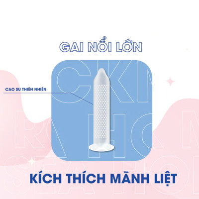 COMBO 2 HỘP 20 CHIẾC_Bao cao su ROCMEN mỏng trơn, gân gai, kéo dài thời gia, bạc hà mát