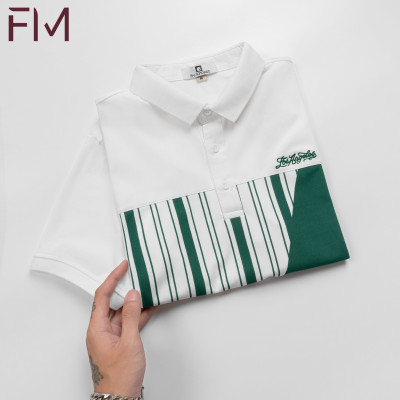 Áo polo ngắn tay nam, chất thun poly mềm mịn co giãn 4 chiều, họa tiết phối màu trẻ trung - FORMEN SHOP - FMPS195