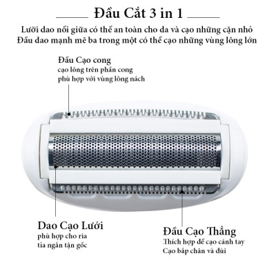 Máy Tỉa Lông Đa Năng 4 In 1 Cạo Lông Mày, VùngK ín, Mặt ,Nách, Chân, Tay, Tỉa Lông Mũi - Hàng Chính Hãng