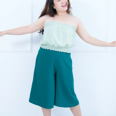 Áo ống LMcation Carol - Hoa Nhí Xanh Cốm