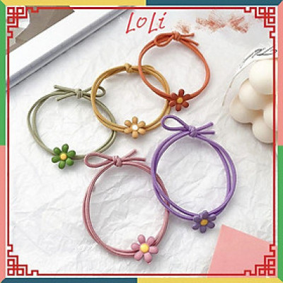 Dây cột tóc,chun cột tóc hoa nhựa dễ thương